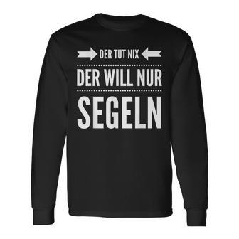 Der Will Nur Sailboat Skipper Sailor Langarmshirts - Geschenkecke