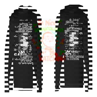 Dermatologist Christmas Santa Claus Holiday Skin Doctor Xmas Long Sleeve T-Shirt - Monsterry