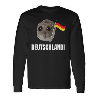 Deutschlandi Sad Hamster Meme Langarmshirts - Geschenkecke