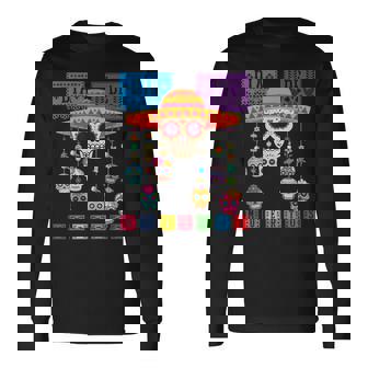 Dia De Los Muertos Day Of The Dead Sugar Skull Halloween Long Sleeve T-Shirt | Mazezy