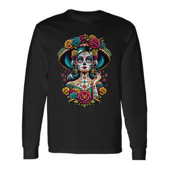 Dia De Los Muertos Sugar Mexican Inspired By La Catrina Langarmshirts - Geschenkecke