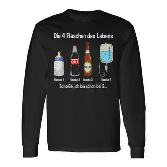 Die 4 Flaschen Des Leben Party Langarmshirts - Geschenkecke