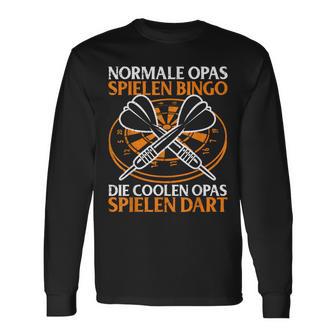 With Die Coolen Grandpas Spielen Dart Grandpa Dart Player Langarmshirts - Geschenkecke