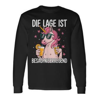 Die Lage Ist Besäufniserregend Saying Party Outfit Langarmshirts - Geschenkecke