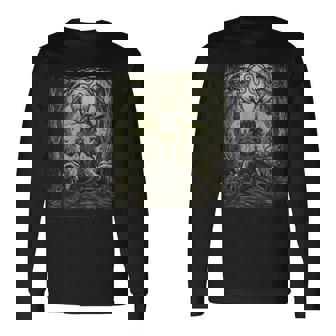 Dieu Mythologie Irlandaise Païenne Cernunnos Celtique T-shirt à manches longues - Cadeauxyz