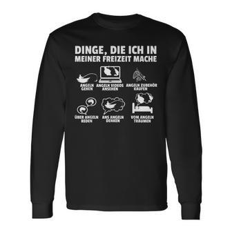 Dinge Die Ich In Meiner Freizeit Mache Angel German Langu Langarmshirts - Geschenkecke