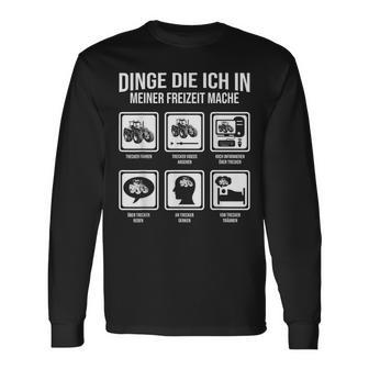 Dinge Die Ich In Meiner Freizeit Mache Tractor Langarmshirts - Geschenkecke