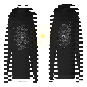Disco Deinilo Con Sistema Solar De Planetas Astro Music Camiseta de manga larga - Regaloses