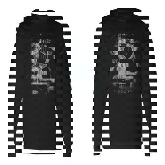 Distressed Acoustic Guitar Player Rock & Roll Long Sleeve T-Shirt | Seseable UK