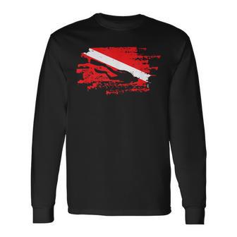 Diver Flag Diving Underwater Langarmshirts - Geschenkecke