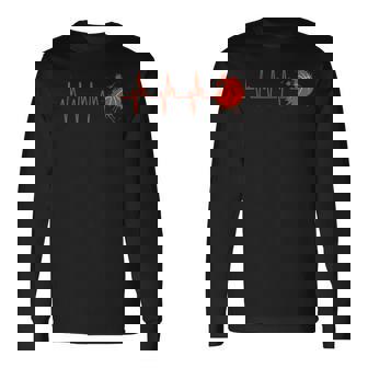 Divertente Basket Heartbeat Cool Basket Amanti Maglietta a maniche lunghe - Novitaregali