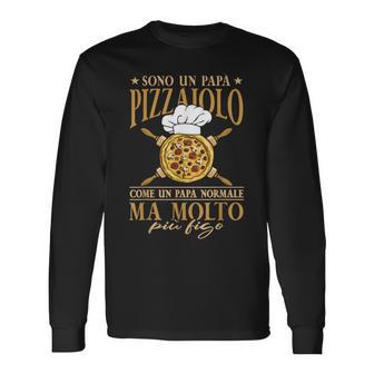 Divertente Pizzaiolo Padre Pizzaioli Festa Del Papà Maglietta a maniche lunghe - Novitaregali