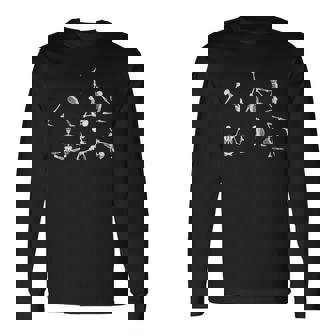 Donna Yoga Scheletro Pose Con Collo A Maglietta a maniche lunghe - Novitaregali