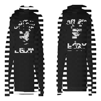 Dont Skip Leg Day Gym Workout Fitness Maglietta a maniche lunghe - Novitaregali
