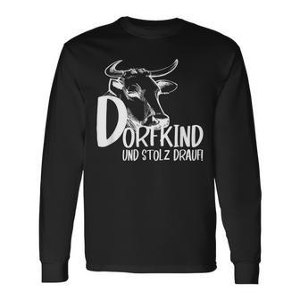 Dorfkind & Stolz Draufillfkinder Farmer Cow Farm Langarmshirts - Geschenkecke