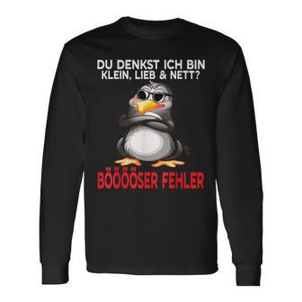 Du Denkst Ich Bin Klein Lieb Und Nett Cute Penguin Langarmshirts - Geschenkecke