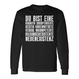 Du Nebenexistenz Buseidigungen Ich Hasse Menschen Langarmshirts - Geschenkecke