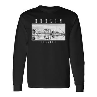 Dublin Irelandintage Souvenir Skyline Uk Dublin Langarmshirts - Geschenkecke