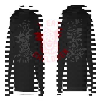 I Eat Children Evil Creepy Clown Halloween Long Sleeve T-Shirt - Monsterry