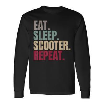 Eat Sleep Scooter Repeat Langarmshirts - Geschenkecke