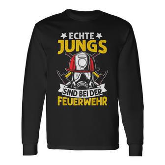 Echte Jungs Sind Feuerwehr Langarmshirts - Geschenkecke