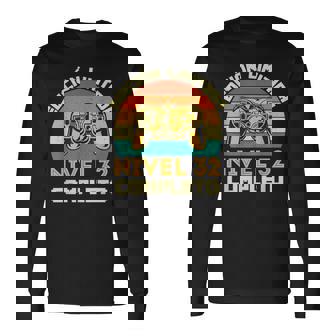 Edición Limitada Nivel 32 Completo Gamer Cumpleaños 32 Años Camiseta de manga larga - Regaloses