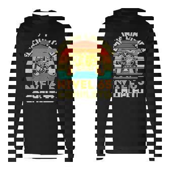 Edición Limitada Nivel 65 Completo Gamer Cumpleaños 65 Años Camiseta de manga larga - Regaloses