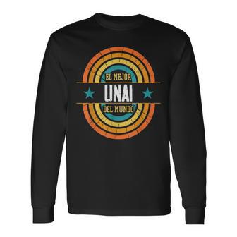 El Mejor Unai Del Mundo Divertido Nombre Unai Camiseta de manga larga - Regaloses