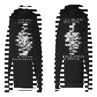 El Que No Se Pincha No Se Hincha Calacas Chidas Gimnasio Camiseta de manga larga - Regaloses