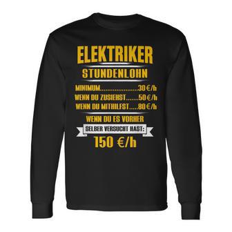 Elektriker Stundenlohn Stundensatz Langarmshirts - Geschenkecke