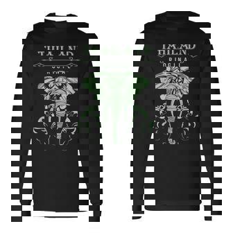 Elephant Thai Bangkok Thailand Long Sleeve T-Shirt - Monsterry