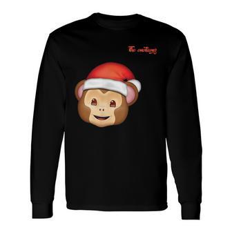 Emoji-Nikolausmütze-Affengesicht Langarmshirts - Geschenkecke