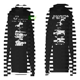 EV Revolution Drive E-Cars EV Life Electric Vehicle Long Sleeve T-Shirt - Monsterry