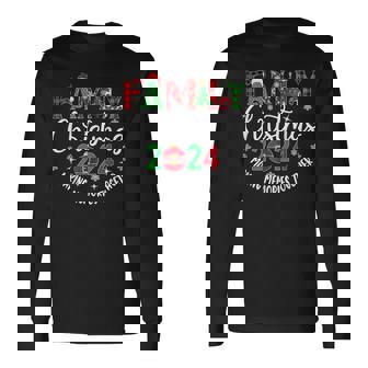 Family Christmas 2024 Matching Squad Santa Elf Xmas Long Sleeve T-Shirt | Mazezy