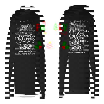 Family Christmas 2024 Matching Squad Santa Hat Elf Xmas Long Sleeve T-Shirt | Mazezy