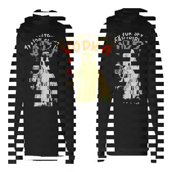 My Favorite Spirit is Vodka Halloween Party Adult Long Sleeve T-Shirt - Monsterry