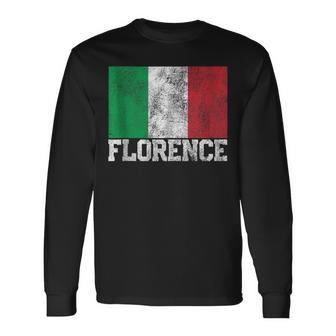 Florence Italy Italian Flag National Pride Roots Country Long Sleeve T-Shirt - Monsterry