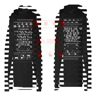 Football Beer And Holiday Cheer Christmas Ugly Sweater Long Sleeve T-Shirt | Mazezy