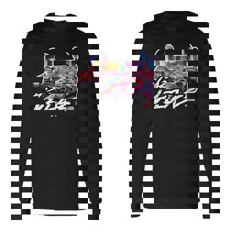 Formula Racing Las Vegas Open Wheel Car Circuit Usa Flag Long Sleeve T-Shirt - Thegiftio UK