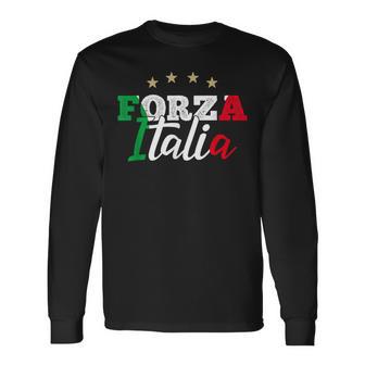 Forza Italia For Italian Football Fans Langarmshirts - Seseable