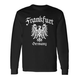 Frankfurt Hessen Adler Ultras Fractur Old German Script Langarmshirts - Geschenkecke