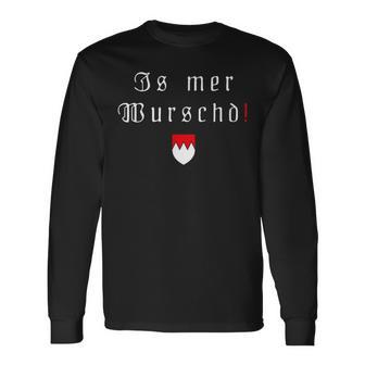 Fränkisch Fränkische Dialect Franken Crest Langarmshirts - Geschenkecke