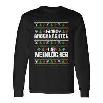 Frohe Arschnachten Ihr Weinlöcher Costume Langarmshirts - Geschenkecke