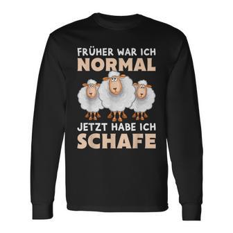 'Früher War Ich Norme Jetzt Habe Ich Schafe Bauer Schäfer Langarmshirts - Geschenkecke