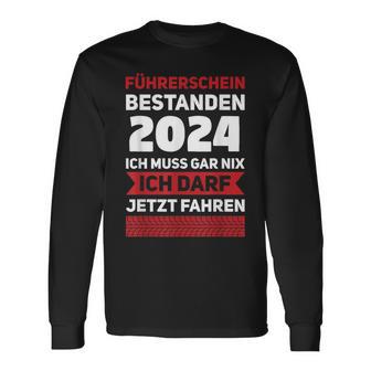 Führerschein 2024 Bestanden Ich Darf Jetz Fahrprüfung Langarmshirts - Geschenkecke