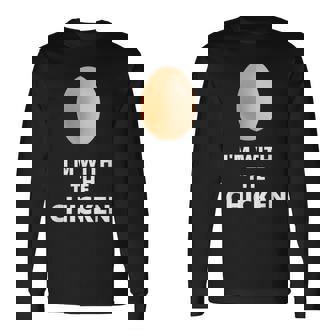 Fun I'm With The Chicken Egg Halloween Costume Long Sleeve T-Shirt - Thegiftio