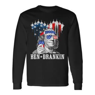 4Th Of July Ben Drankin Patriotic Long Sleeve T-Shirt - Monsterry DE