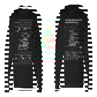 Adult Santa's Whale Tail Thongs Ugly Christmas Sweater Long Sleeve T-Shirt - Thegiftio