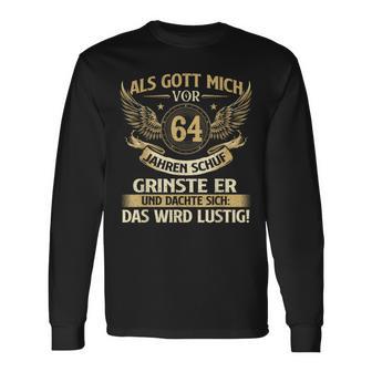 Als Gott Michor 64 Jahren Schuf Birthday Langarmshirts - Geschenkecke