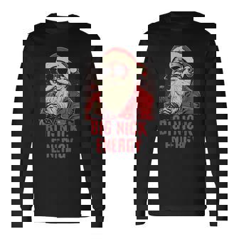 Big Nick Santa Energy Retro Christmas Santa Claus Xmas Long Sleeve T-Shirt | Seseable CA